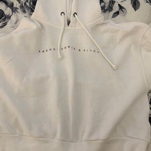 Abercrombie And Fitch Cropped Cream Hoodie, Size Small, In great condition!!